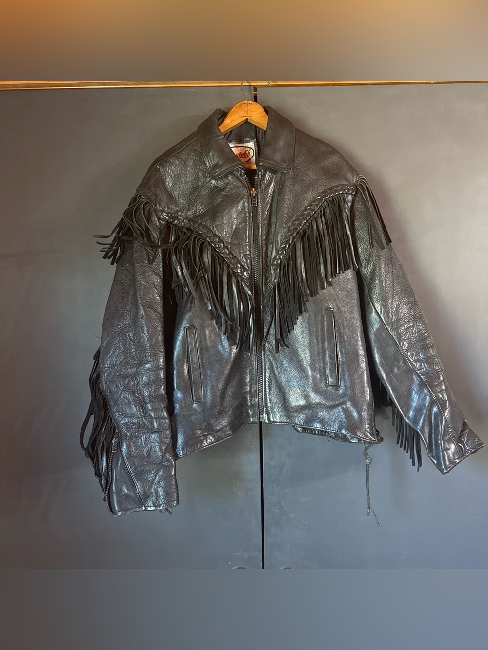 Leather Fringe Western Jacket